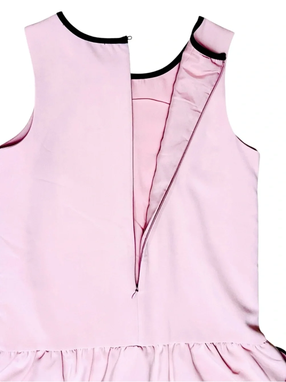 Victoria Beckham x Target Dress Dusty Pink Black/Floral/Pockets Ruffle Sz XL NEW